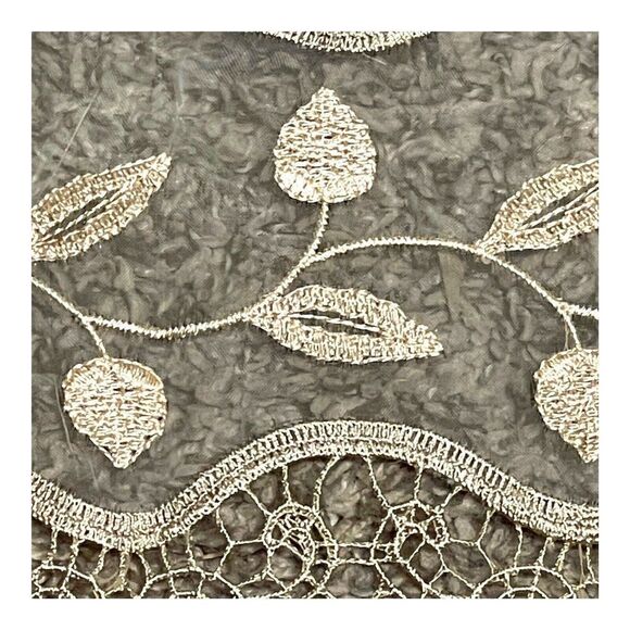 Set Of 3 Vintage Lace Floral Curtain Valances Scalloped Lace Cottagecore 28”X25” - Picture 3 of 7